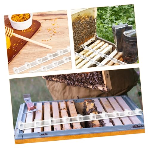 ORFOFE Honeycomb Plastic Spacers for Beehive 10pcs Frame Spacing Strip Bee Hive Frame Spacer Tool Abs