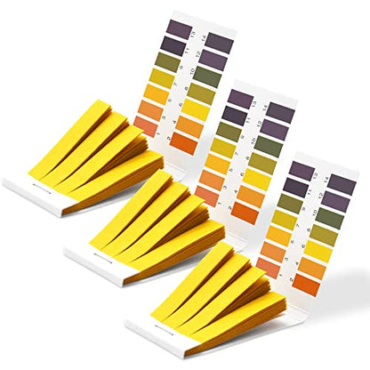 pH Test Strips, Universal Indicator Litmus Paper, Acid Alkali Test Paper, pH 1-14, for Water, Soil, Cosmetic (3)