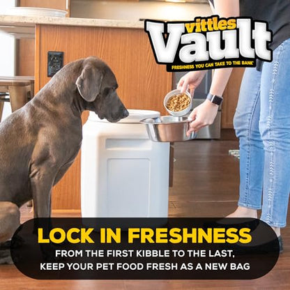 Gamma2 Vittles Vault Pet Food Storage Containers - Sealed Dog and Cat Food Storage Container, Fits up to 50lbs, Made in the USA - [14" L x 20" H] | Made in USA, 14 inch long by 20 inch tall, airtight lid keeps kibble fresh and pests out, a durable home pa