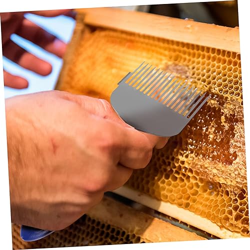 Multi-Functional Honeycomb Scraper Tool for Beekeepers Sturdy Stainless Steel Honey Uncapping Fork with Plastic Handle Essential Beekeeping Equipment for Honey Extraction