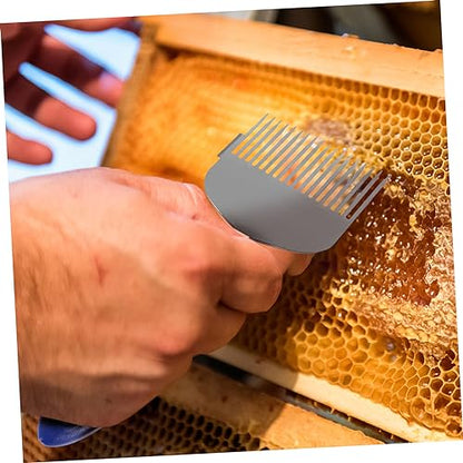 Multi-Functional Honeycomb Scraper Tool for Beekeepers Sturdy Stainless Steel Honey Uncapping Fork with Plastic Handle Essential Beekeeping Equipment for Honey Extraction