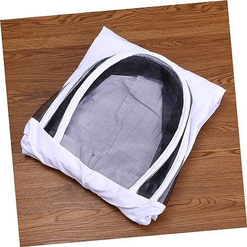 ORFOFE Professional Full Body Beekeeping Suit Keeper Suit Veil Hood XXL White