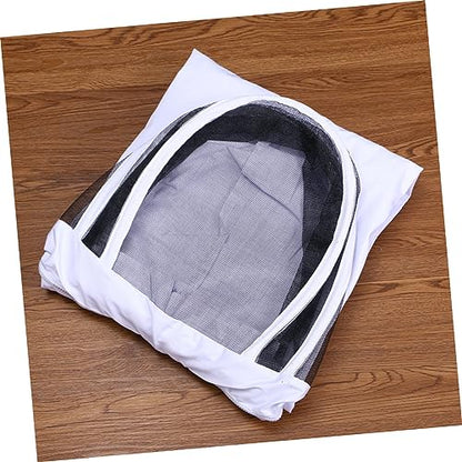 ORFOFE Professional Full Body Beekeeping Suit Keeper Suit Veil Hood XXL White