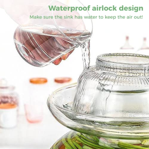 1.5L/2.5L/4.5L Glass Fermenting Jar, Large Capacity Sealed Pickle Jar, (C 4.5L/158oz) - color: C 4.5L/158oz