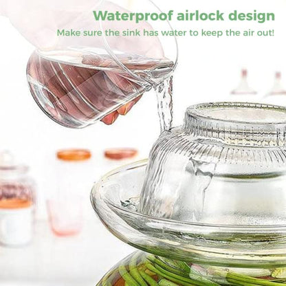 1.5L/2.5L/4.5L Glass Fermenting Jar, Large Capacity Sealed Pickle Jar, (C 4.5L/158oz) - color: C 4.5L/158oz