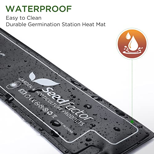 MET Certified Seedling Heat Mat, Adjustable Temperature Waterproof Durable Germination Station Heat Mat, Warm Hydroponic Heating Pad for Indoor Home Gardening Seed Starter - size: 1 Pack-3.5" X 21"