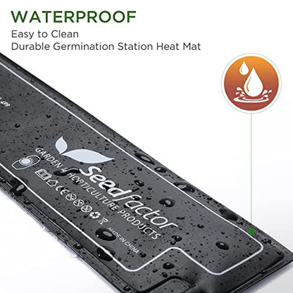 MET Certified Seedling Heat Mat, Adjustable Temperature Waterproof Durable Germination Station Heat Mat, Warm Hydroponic Heating Pad for Indoor Home Gardening Seed Starter - size: 1 Pack-3.5" X 21"