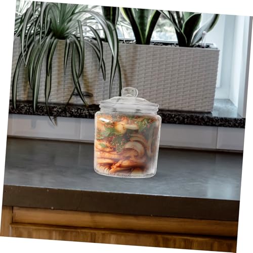DECHOUS Airtight Glass Pickling Food Jar Capacity Clear Fermenting Canister for Kimchi Sauerkraut and More Sealing Food Storage Container