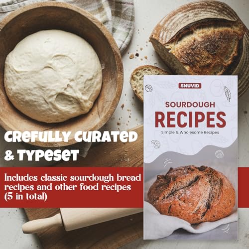 1 L (34 oz) Sourdough Starter Jar Kit, Wide Mouth Potbelly Crock - Glass Sour Dough Starter Bread Jar Set - Sourdough Baking Supplies - Sour Dough Bread Accessories Gifts for Sourdough Lovers