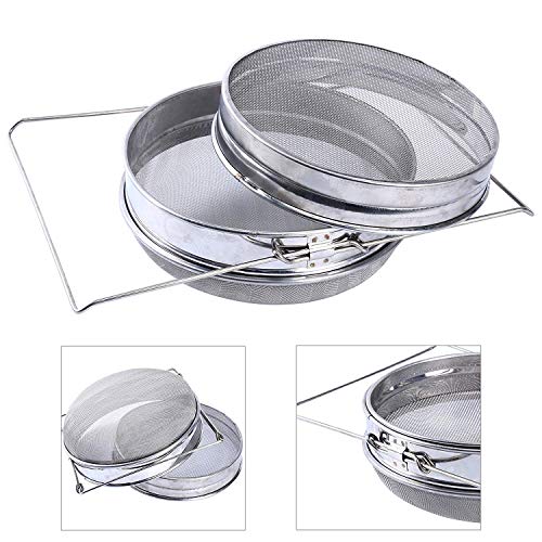 Stainless Steel Beekeeping Double Honey Sieve Strainer Extractor Filter Mesh Screen Equipment (1)