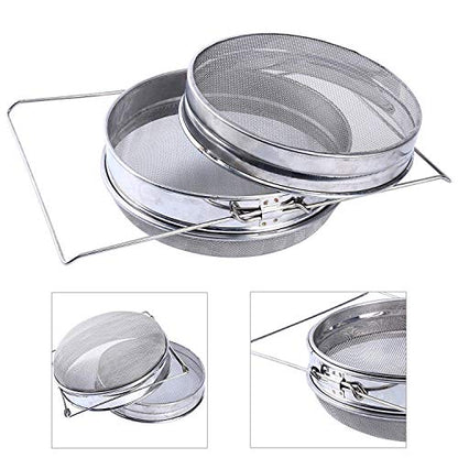 Stainless Steel Beekeeping Double Honey Sieve Strainer Extractor Filter Mesh Screen Equipment (1)