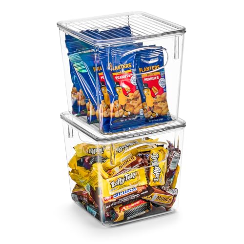 Sorbus Small Plastic Storage Bins - Kitchen Organization, Pantry & Refrigerator Bins (2 Pack) - size: Small, style: 2 Pack
