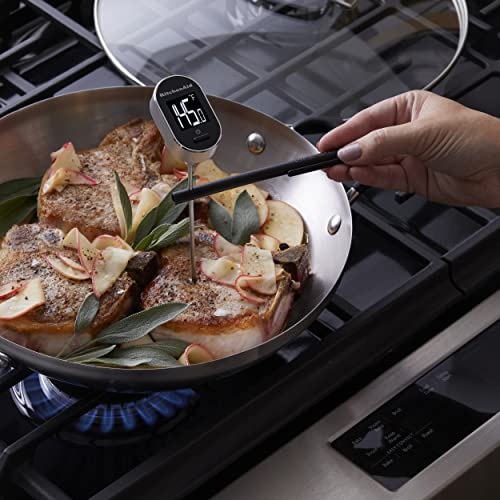KitchenAid KQ904 Digital Instant Read Kitchen and Food Thermometer, Temperature Range: -40F to 482F, Black - color: Black