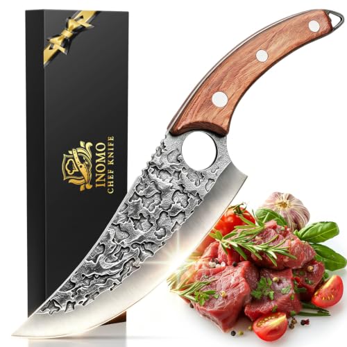 Chef Knife, Kitchen Knife for Cooking, Birthday Gifts for Men Dad Husband for Anniversary, Chopping, Japanese Steel Knife for Home, BBQ, Balance & Control, 6 Inch - color: Black