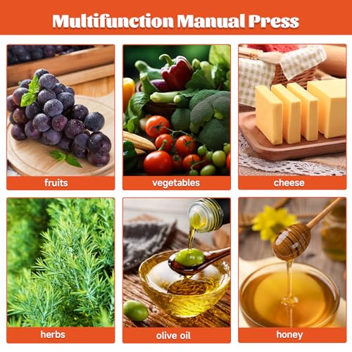 Fruit Wine Press 3.5Gallon/13.25L Manual Juice Maker Stainless Steel Fruit and Wine Press Nature Juice Making Press Machine with T-Handle for Cider Apple Grape Tincture Vegetables Honey Cheese - size: 13.25L/3.5Gallon-Silver