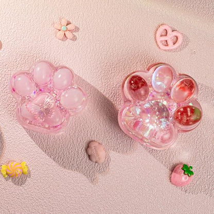 FUNSHOWCASE Taba Squishy Kit Set Liquid Gel+3" Paw Silicone Mold+Flocking - color: Cat Paw
