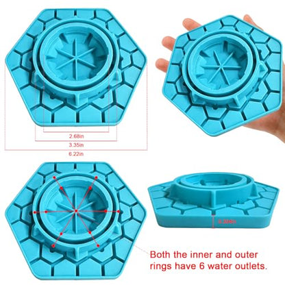 2Pcs Bee Watering Station for Mason Jar, Silicone Bee Feeder for Outside Garden, Anti-Drowning Hive Feeder Compatible with Regular & Wide Mouth Canning Jars, Beekeeping Supplies for Backyard