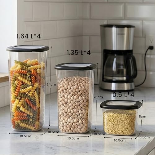 Airtight Storage Containers with Lids, Set of 12 Storage Containers, Kitchen Storage Boxes, Food Storage Containers, BPA-Free