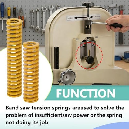 2 Pack Tension Coil Spring 0.71"x 3.5" & 0.71"x 2.5" | Replacement band saw tension spring, compatible with Jet, Delta, Rigid and most 14-inch band saw machines