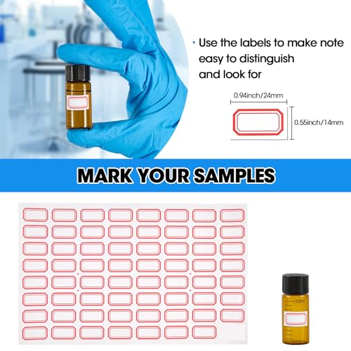 10ml Amber Glass Graduated Vials with Screw Caps and Plastic Stoppers, Small Sample Vials with Lids, Leak-Proof Liquid Storage Empty Vial, 12PCS - color: AMBER, size: 10ml