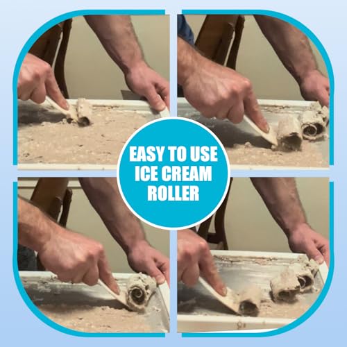 Extra Large Rolled Ice Cream Maker (14"x10") - Make Instant IceCream w/the Family - Manual Roll Your Own IceCream - Roll Ice Cream Tray - color: White