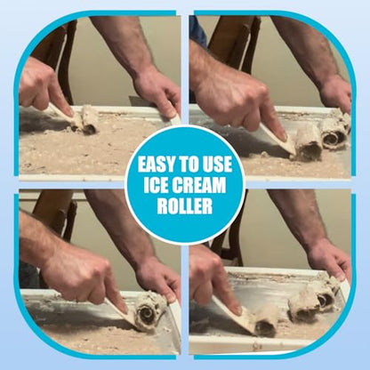 Extra Large Rolled Ice Cream Maker (14"x10") - Make Instant IceCream w/the Family - Manual Roll Your Own IceCream - Roll Ice Cream Tray - color: White