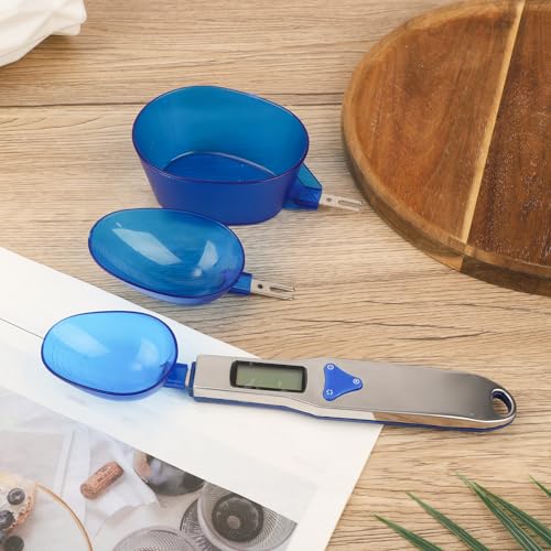 Digital Spoon Scale with 3pcs Measuring Spoon, Electronic Food Measure Scoop Baking Scale Gram Weight Electric Measuring Scoop 500g/0.1g High Precision Kitchen Gadgets for Coffee Milk Tea Flour Spices