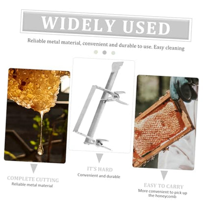 Abaodam Metal Beehive Frame Lifter Tool Durable Gripper for Beekeeping Supplies Essential Hive Frame Support for Easy Lifting Reliable Metal Design Convenient Beekeeping Equipment