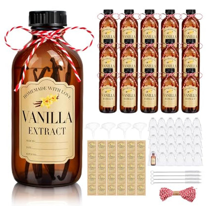 30Pcs 2 Oz Amber Glass Bottle Boston Round Bottles for Vanilla Extract Homemade,Brown Vanilla Extract Jars with Caps for Syrup Gift Glass Food Storage Canister and Sauce Beans - size: Small