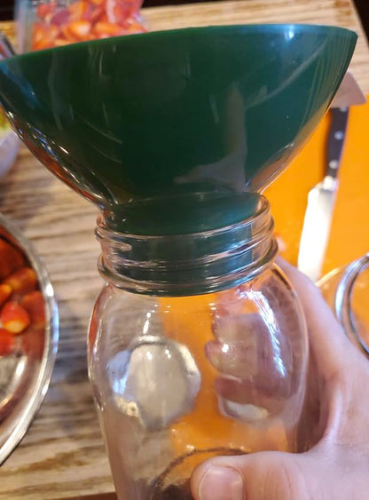 Rocky Mountain Goods Canning Funnel with Wide Mouth - 4 3/4” Funnel - Less Spills and Mess - 2 1/2” Mouth for Big and Small Jars - Vented for Fast Flow