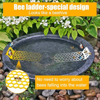 PEUTIER 2pcs Floating Bee Ladder, Plastic Floating Bee Island for Drinking Beehive Shaped Bee Watering Station Butterfly Bee Waterer for Beekeeping Feeding Equipment Bee Bath