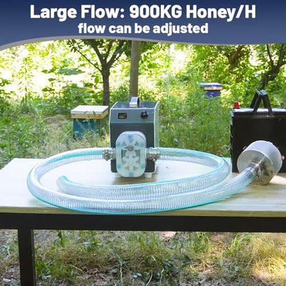 witbee Honey Filter Transfer Pump with Filter Screen, Pumping Processing Filter Machine for Honey,Tomato Paste Viscosity Liquid