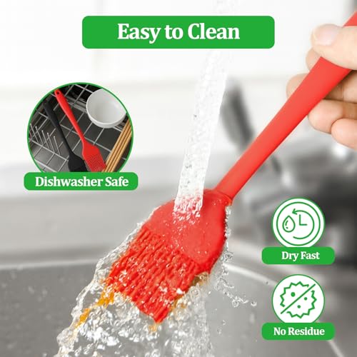 3 PCS Silicone Basting Pastry Brush,Heat Resistant Cooking Brush for Oil Butter Sauce,Premium Cooking Brush for Sauce Marinade Meat Glazing - size: 3 PCS