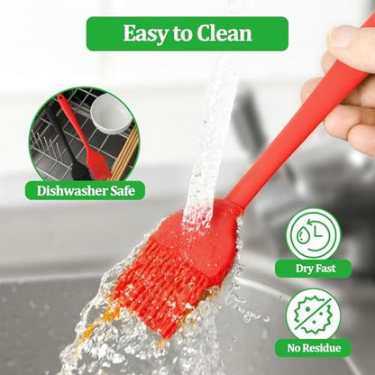 4 PCS Silicone Basting Pastry Brush,Heat Resistant Cooking Brush for Oil Butter Sauce,Premium Cooking Brush for Sauce Marinade Meat Glazing - size: 4 PCS