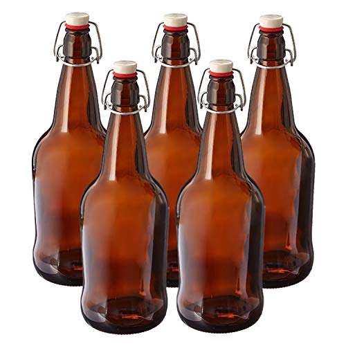 Strange Brew 5 X 32 oz. Amber EZ Cap Kombucha Bottle