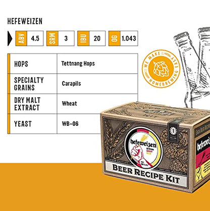 Craft A Brew Recipe Kit - Hefeweizen Refill - 1 Gallon - Ingredients for Home Brewing Beer - color: Hefeweizen