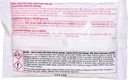 Stera Sheen Fryer Cleaner, 24 x 6 oz. Pkts, Stera Red Label Food Grade Fryer Cleaning Powder, Fryer Boil Out, Easy Use Portion Packets - size: 6 Ounce (Pack of 24)