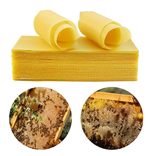 Agatige 10PCS Beeswax Sheets for Candle Making, Natural Beeswax Honeycomb Foundation Sheets Candle Rolling Kit for Kids Adults