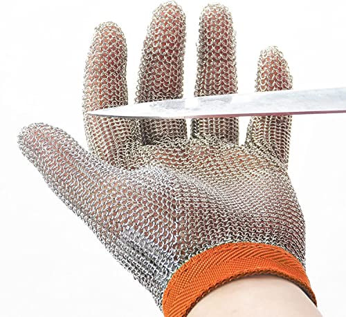 Dowellife Chainmail Glove, Cut Resistant Food Grade, Stainless Steel Mesh Metal Knife Cutting Glove for Butcher, Oyster Shucking Kitchen Mandoline Chef Slicing Fish Fillet (X Large) - size: X-Large (Pack of 1)