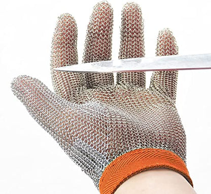 Dowellife Chainmail Glove, Cut Resistant Food Grade, Stainless Steel Mesh Metal Knife Cutting Glove for Butcher, Oyster Shucking Kitchen Mandoline Chef Slicing Fish Fillet (X Large) - size: X-Large (Pack of 1)