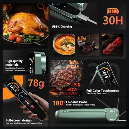 AWLKIM Smart Meat Thermometer 0.5s Instant Read Touchscreen