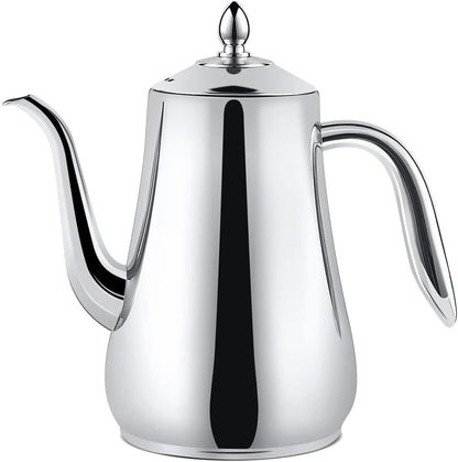 SANQIAHOME Stainless Steel Teapot with Infuser Silver 58Oz - size: 1.75 L