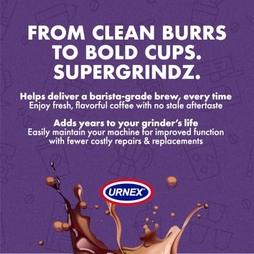 Urnex SuperGrindz Grinder Cleaning Tablets, 11.6 oz Bottle