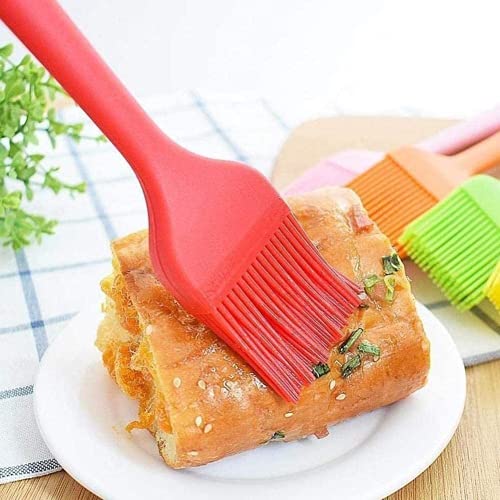 Generic High Heat Resistant Silicone Basting Pastry Brush - Cooking Baking Oil Brush Spread Oil Butter Sauce (3Pcs), Food Grade, Dishwasher Safe, Silver
