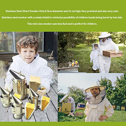 Bee Smoker for Children Mini Stainless Steel Bee Hive Smoker, Beekeeping Equipment