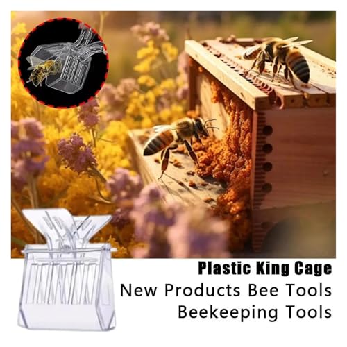 16pcs Plastic Book Clip Type Queen Cage Transparent Catching Clamp Bee Controller Beekeeping Tools