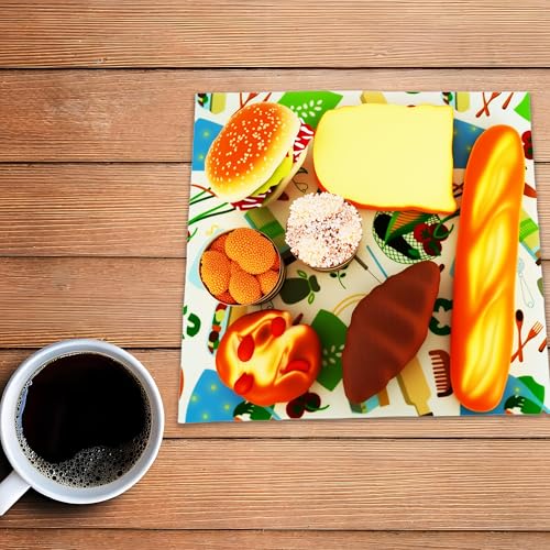 Beeswax Wraps for Food,3 Pack (S,M,L) Beeswax Wrap,Bees Wax Wraps Reusable,Plastic-Free Food Storage,Biodegradable,Alternative to Plastic Wrap for Sandwich Bread Cheese(Green Living Pattern)