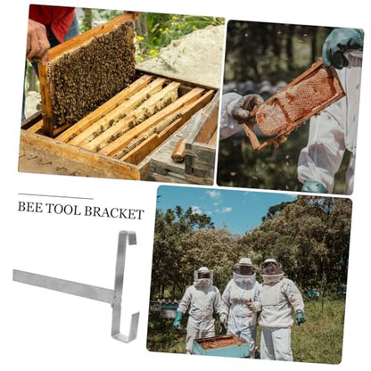 2pcs Stainless Steel Beehive Frame Holder Perch Stand Beekeeping Frame Support Tools for Efficient and Spacing