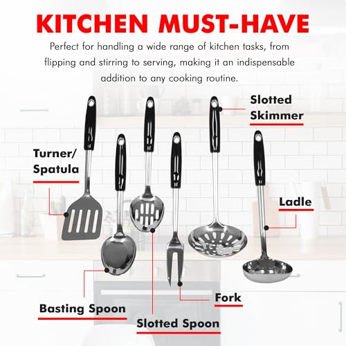 Chef Craft Select Slotted Spoon, 12 inch, Stainless Steel - size: 12 inch, style: Slotted Spoon