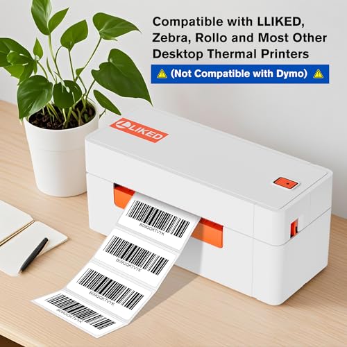 L LIKED 2" x 1" Thermal Labels, Blank Removable Labels with No Residue, Water and Oil Resistant, Use for Both Home and Office (1 Roll, 1300 Labels) - size: 1x2-1300